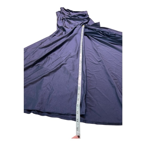 CYNTHIA & SAHAR PORTIA STYLE CS104 One Shoulder Mermaid Gown Midnight Navy - Picture 13 of 16